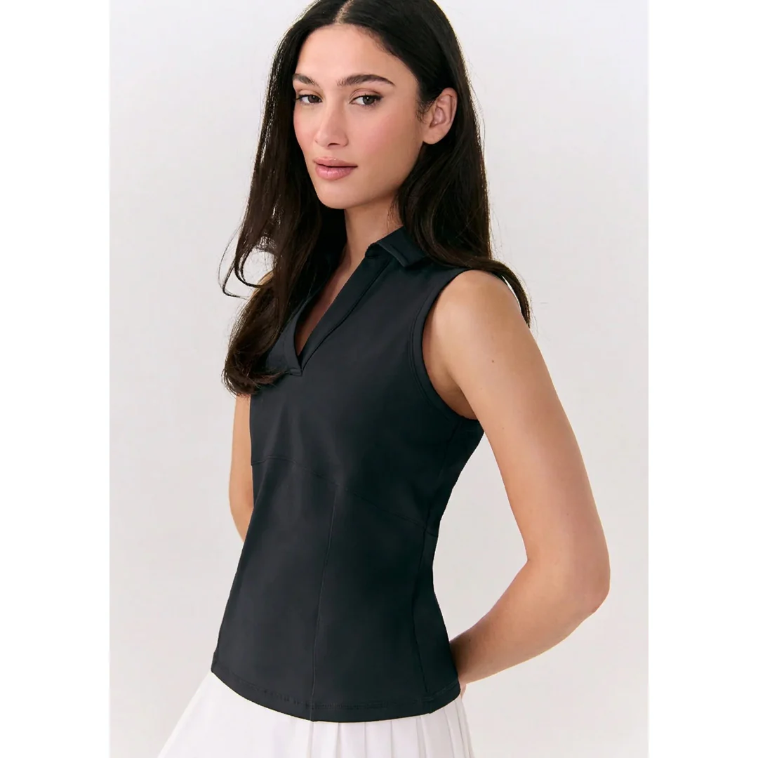 Lole Women's Step Up Sleeveless Polo - Black - Image 2