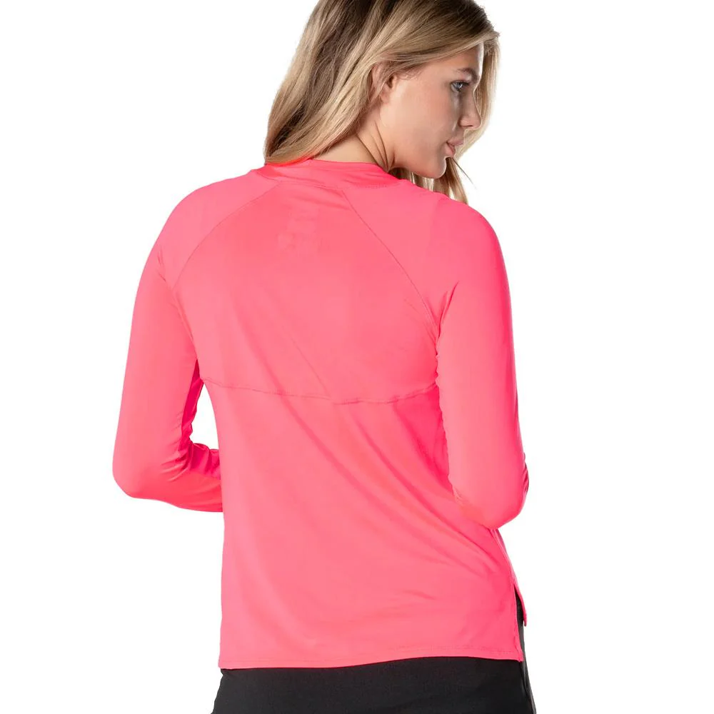 Lucky in Love Women's Essentials High Low Breezy Longsleeve - Coral - Image 4