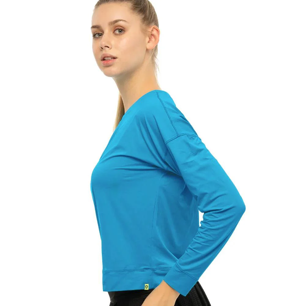 Lucky in Love Women's Essentials Hype Longsleeve - Parrot Blue - Image 4