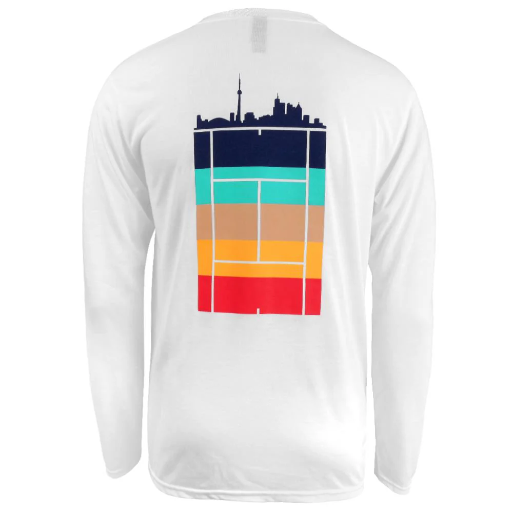 Merchant of Tennis Unisex Multi City Court Longsleeve - White - Image 2