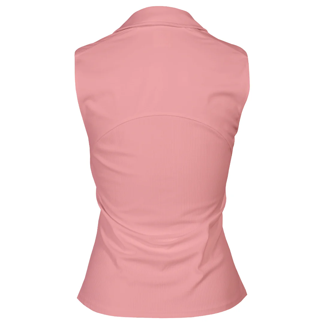 MPG Women's Club Sleeveless Polo - Strawberry Ice - Image 2