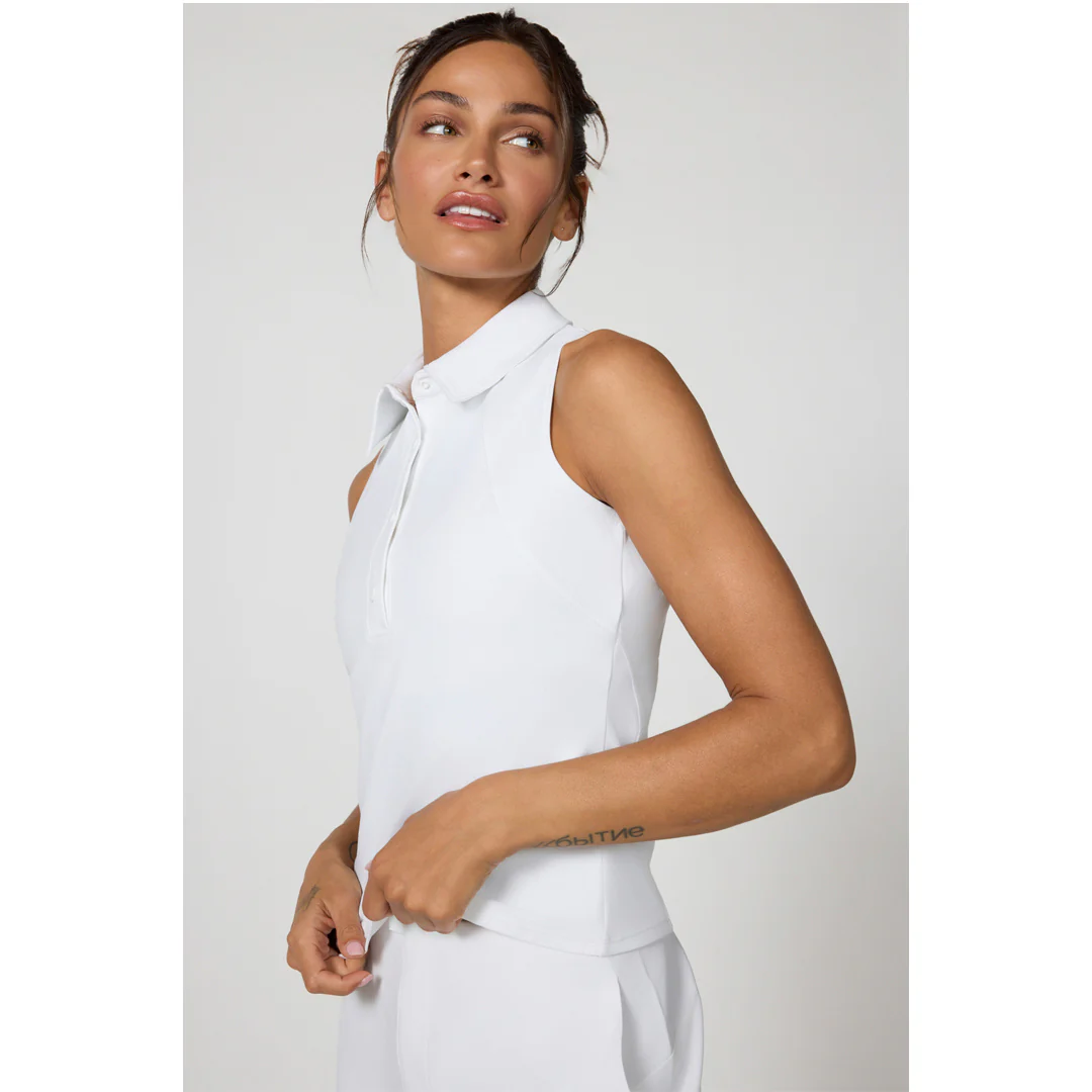 MPG Women's Cloud Club Sleeveless Polo - Brilliant White - Image 3