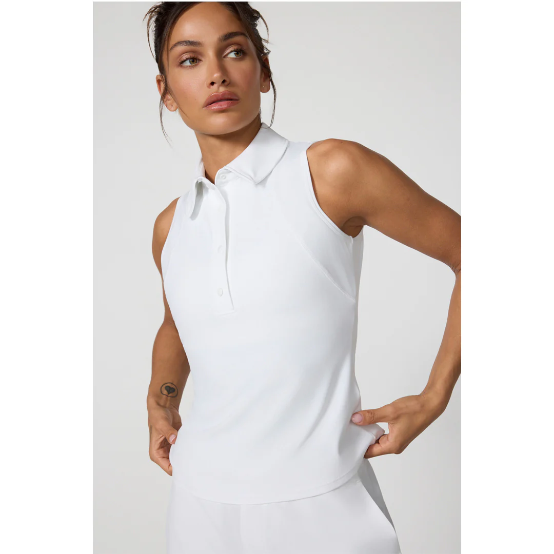 MPG Women's Cloud Club Sleeveless Polo - Brilliant White - Image 5