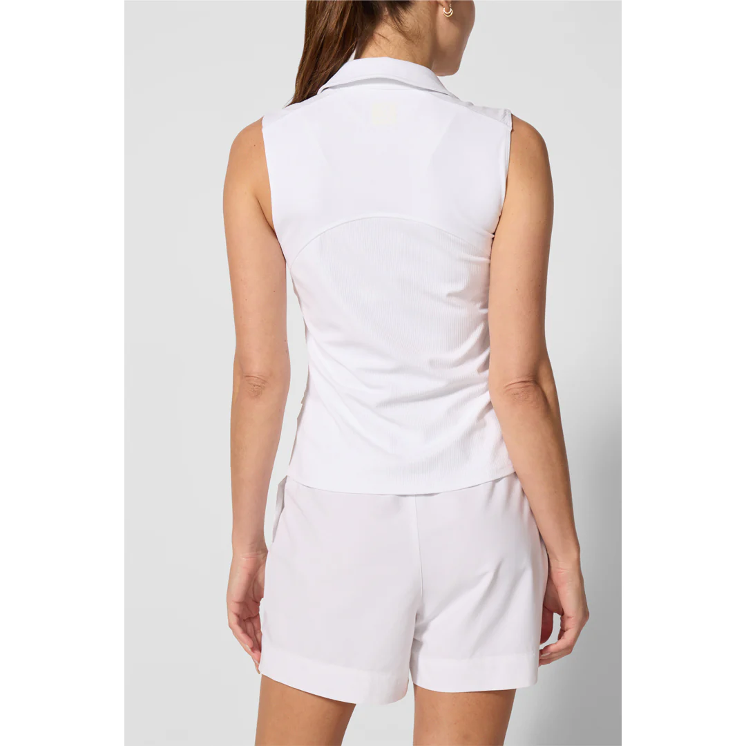 MPG Women's Club Sleeveless Polo - Brilliant White - Image 4