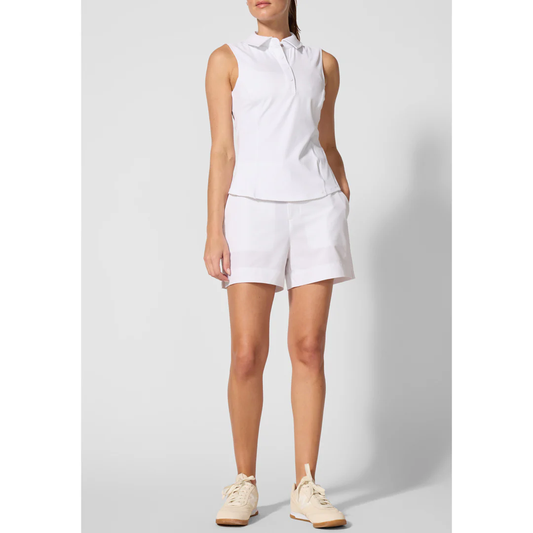 MPG Women's Club Sleeveless Polo - Brilliant White - Image 6