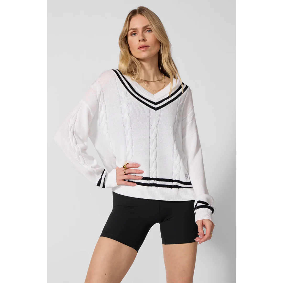 MPG Women's Club Sweater - Brilliant White/Black - Image 3