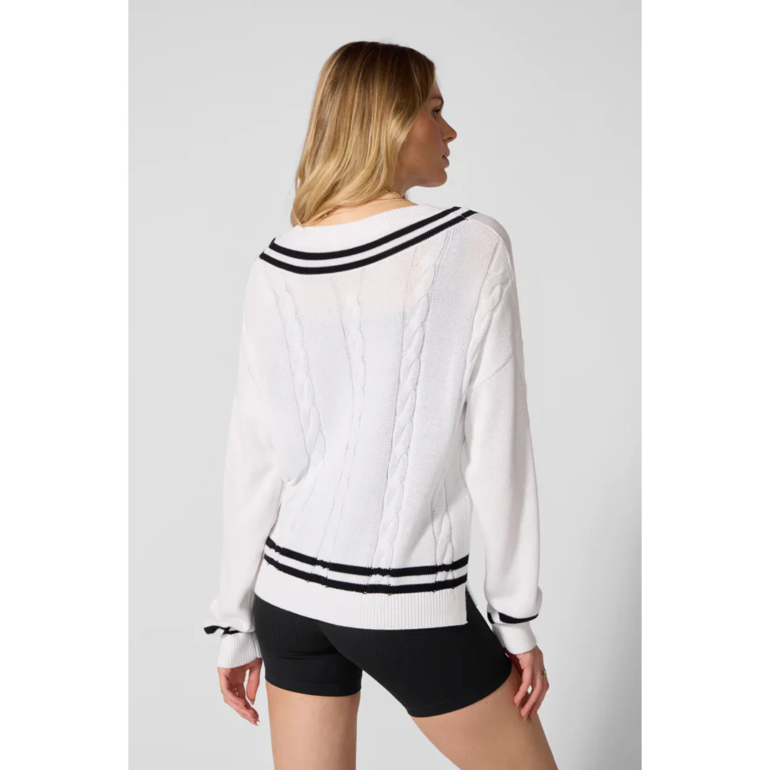 MPG Women's Club Sweater - Brilliant White/Black - Image 4
