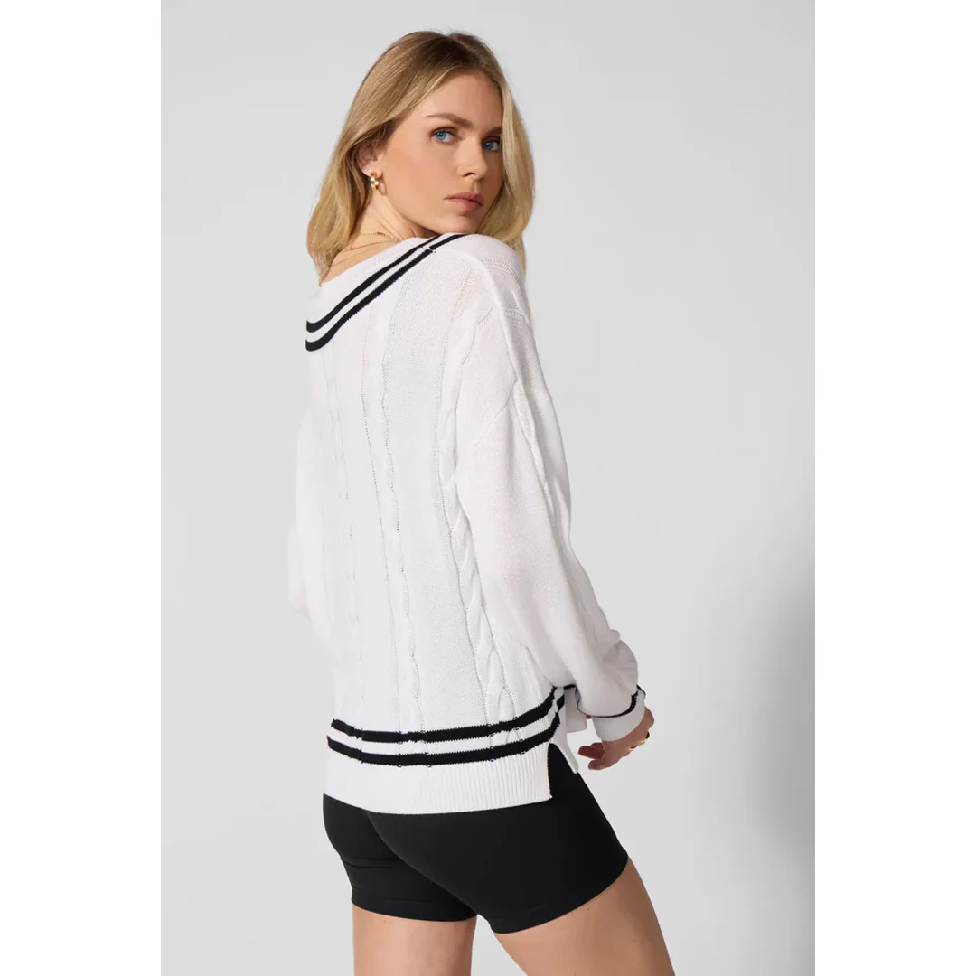 MPG Women's Club Sweater - Brilliant White/Black - Image 5