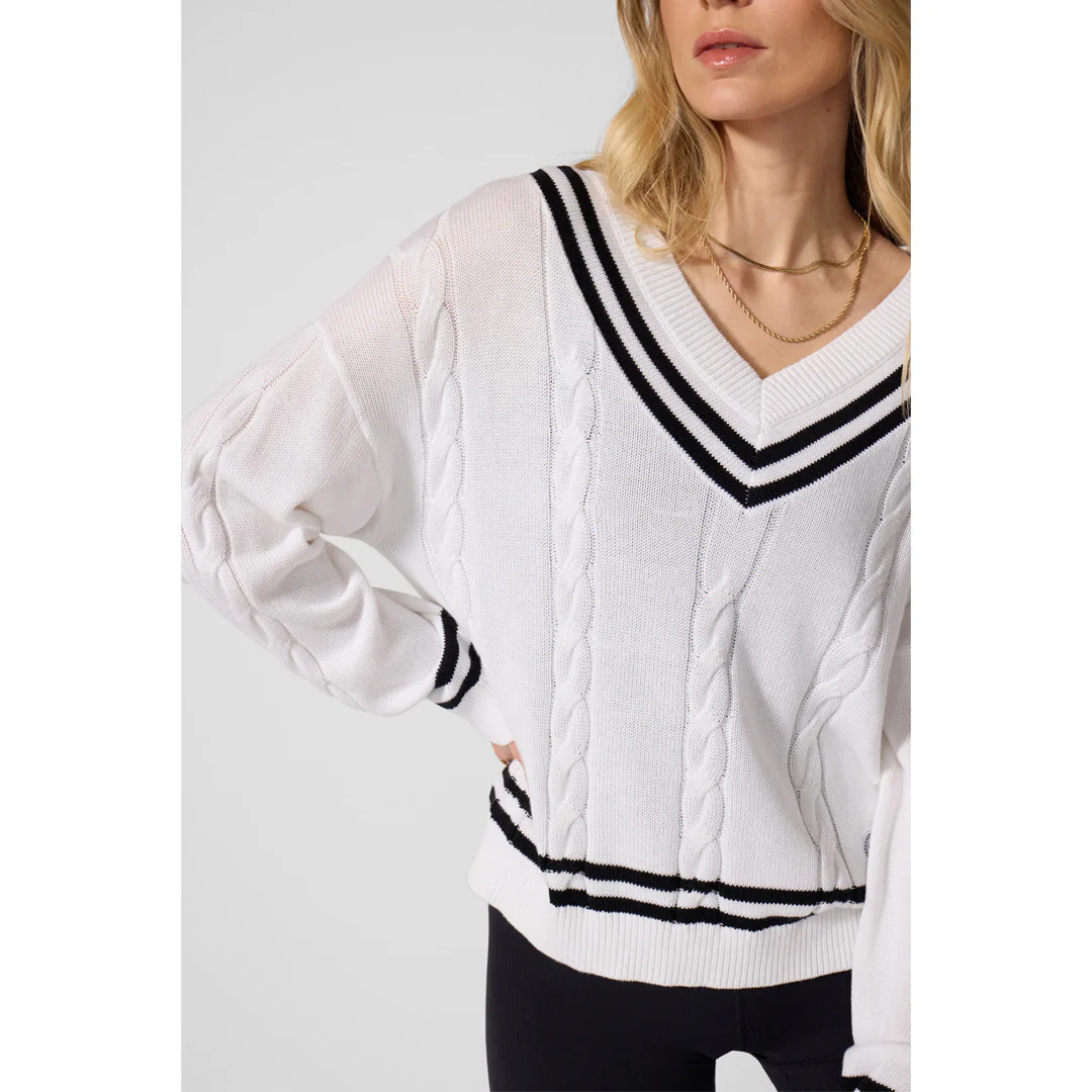 MPG Women's Club Sweater - Brilliant White/Black - Image 6
