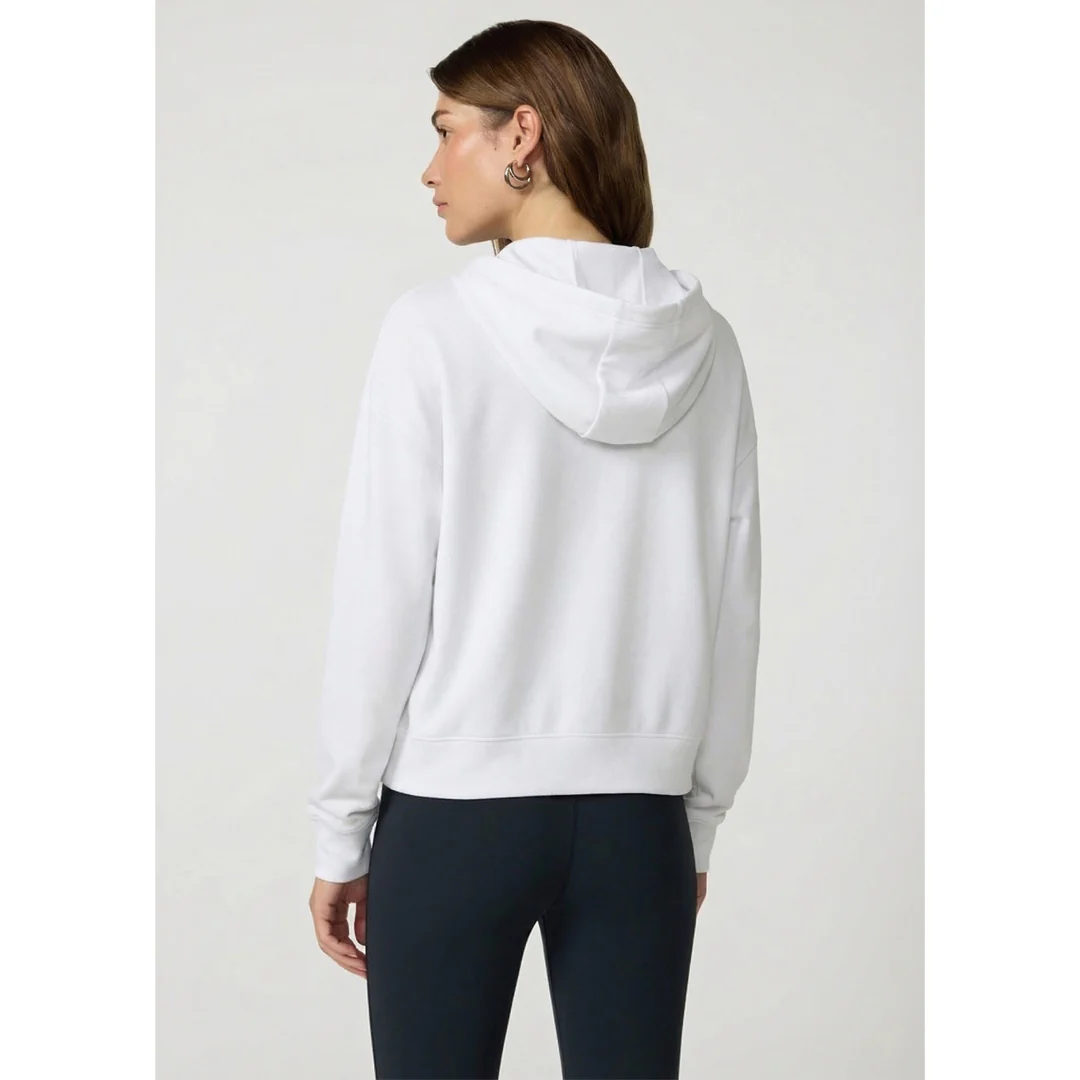 MPG Women's Cozy Fleece Full Zip Hoodie - Brilliant White - Image 4