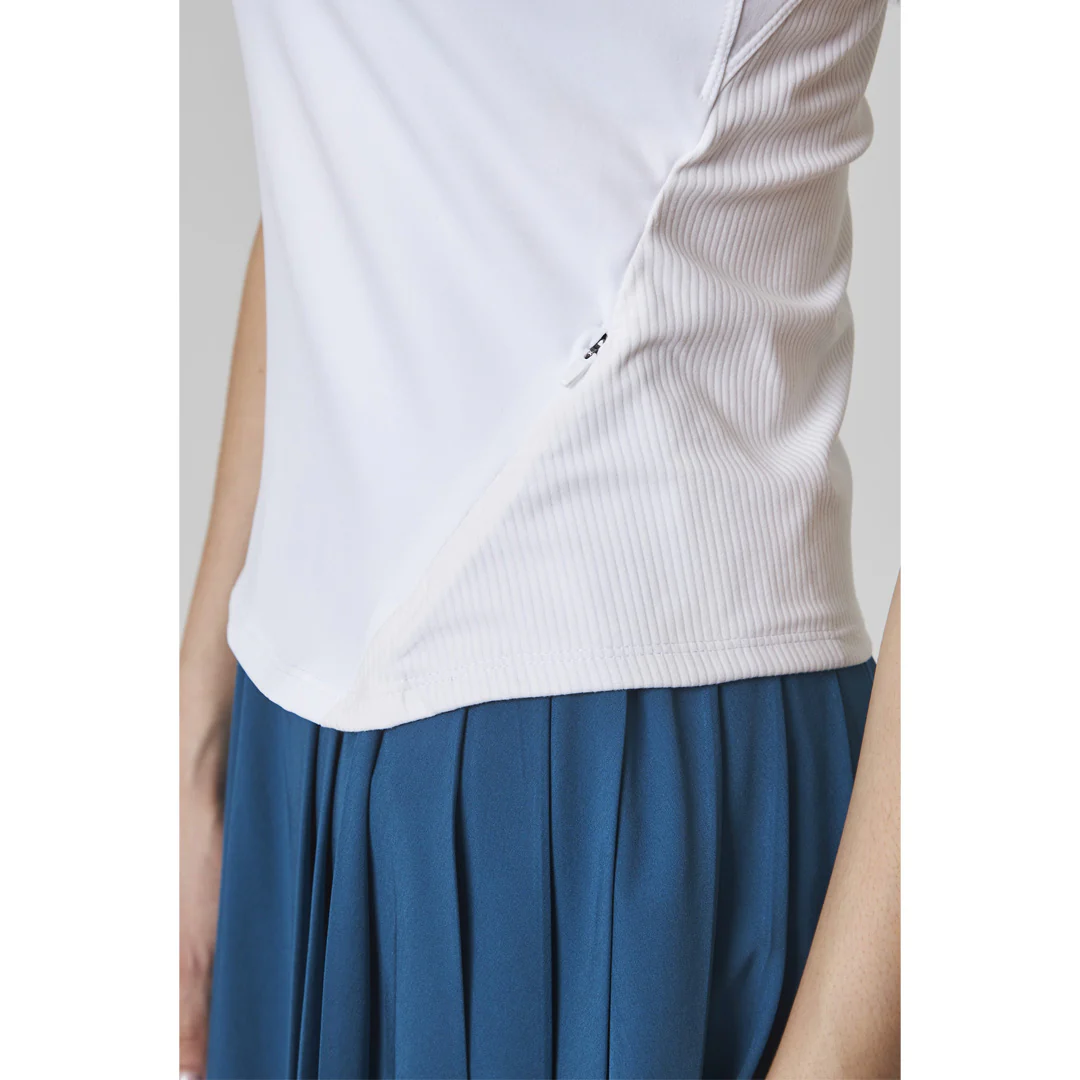 MPG Women's Vital Mock Neck Tank - Brilliant White - Image 6