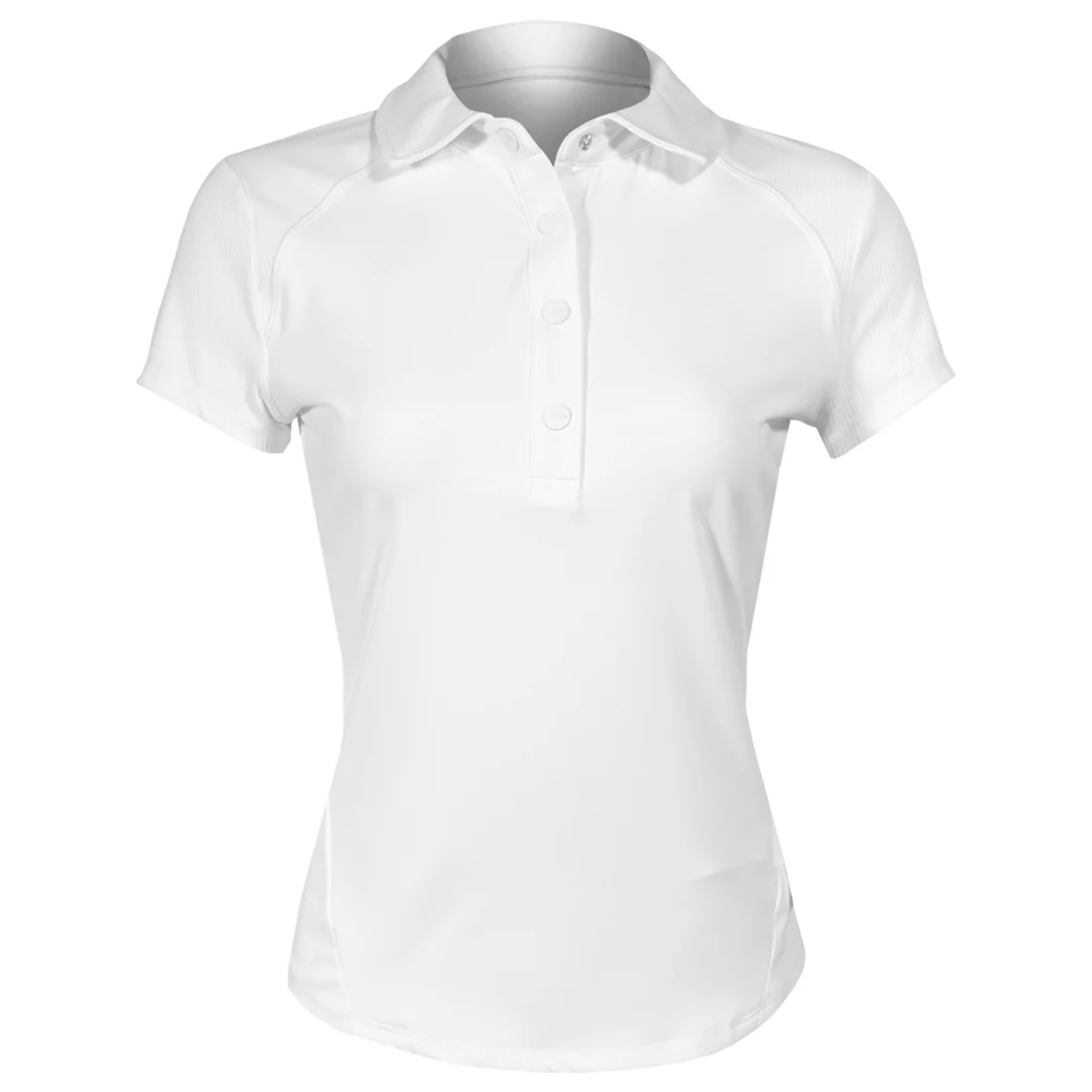 MPG Women's Vital Short Sleeve Polo - Brilliant White