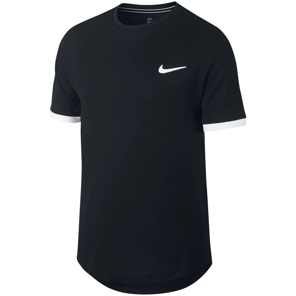 Nike Boys Court DryFit Short Sleeve - Black