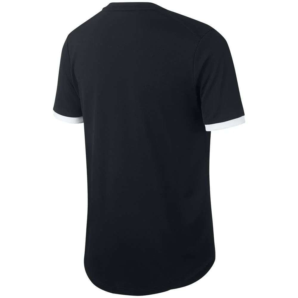 Nike Boys Court DryFit Short Sleeve - Black - Image 2
