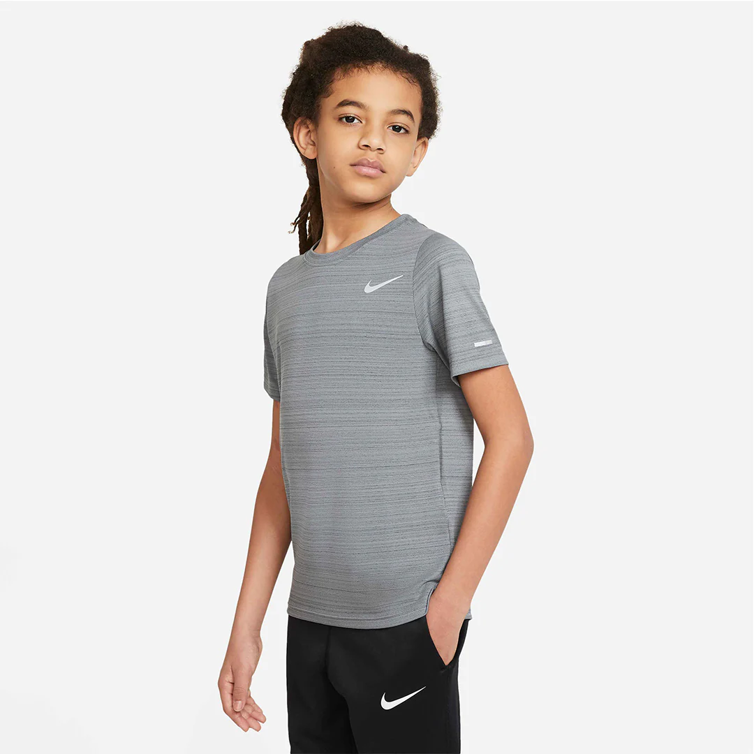 Nike Boys Miler Tee - Smoke Grey - Image 3