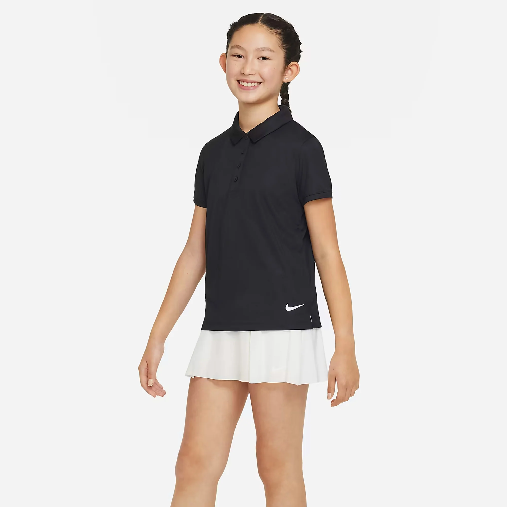 Nike Girls Victory DriFit Polo - Black - Image 4