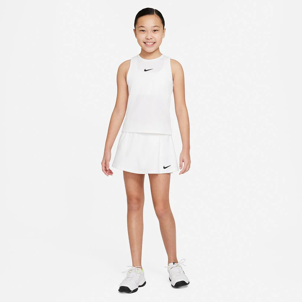 Nike Girls Victory Flouncy Skirt - White - Image 4
