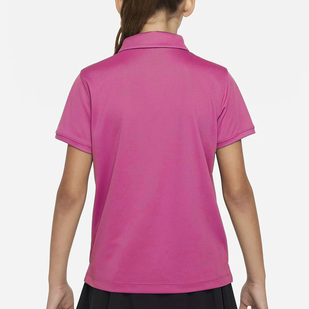 Nike Girls Victory Polo - Active Pink - Image 3