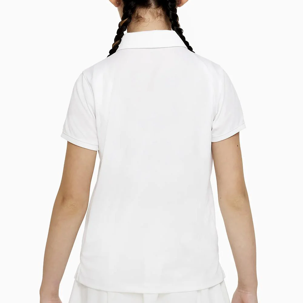 Nike Girls Victory Polo - White - Image 3