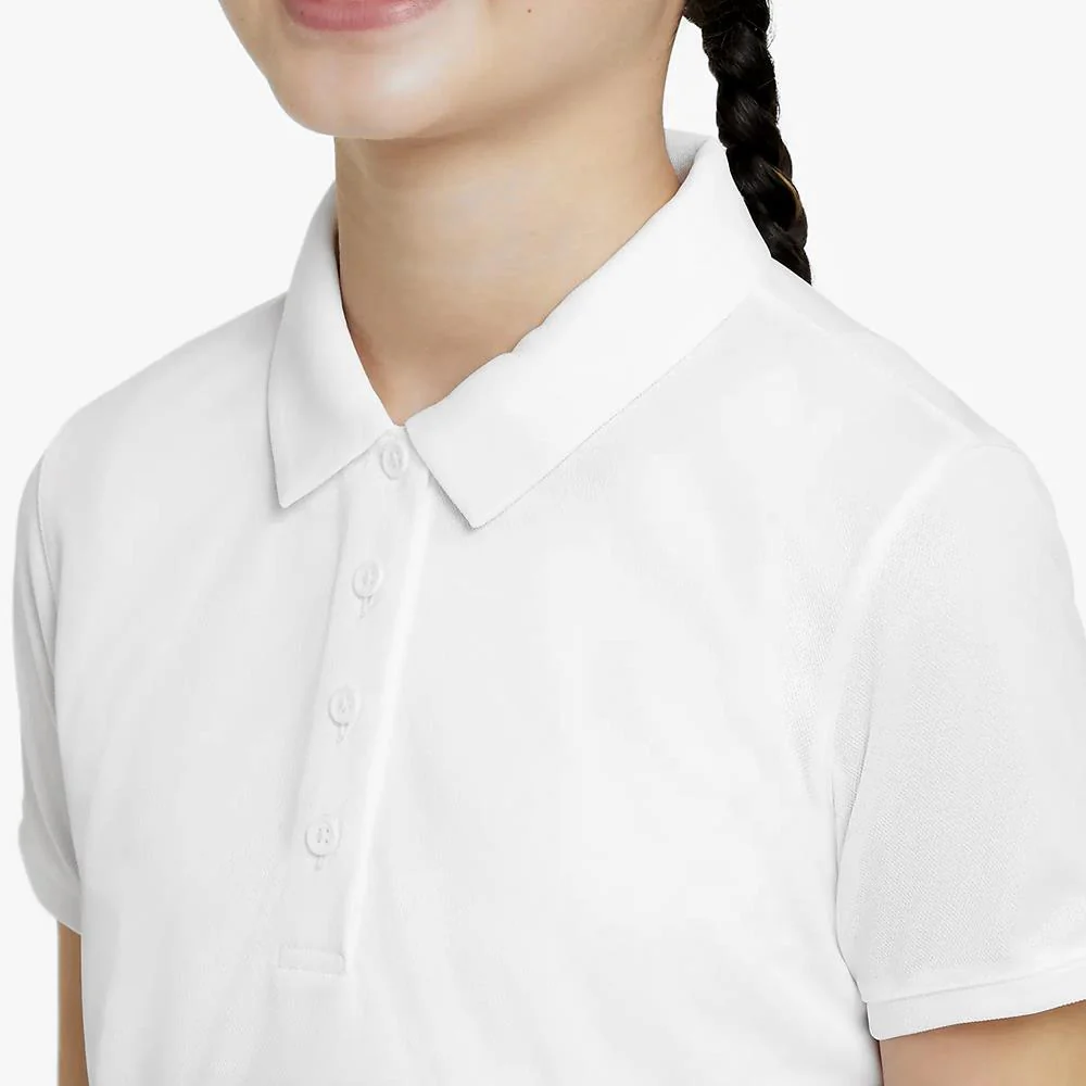 Nike Girls Victory Polo - White - Image 4