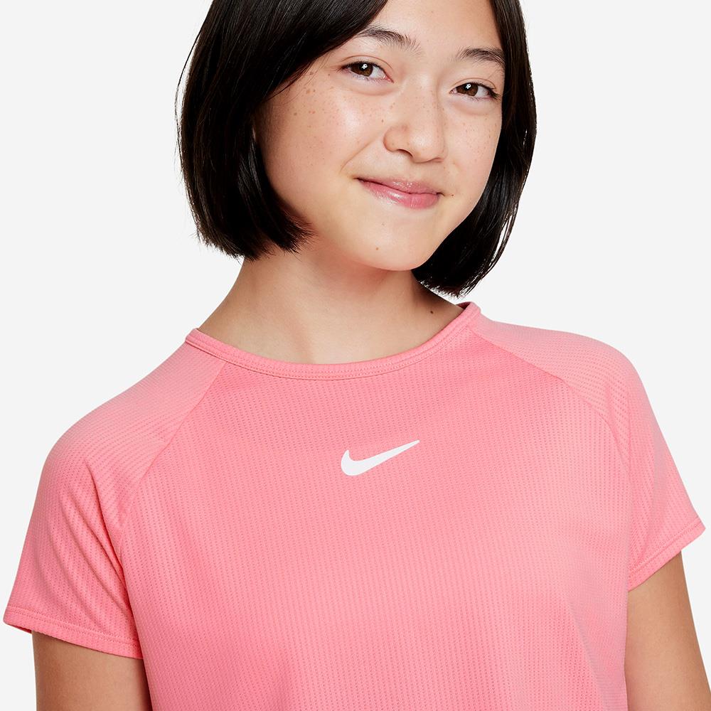 Nike Girls Victory Short Sleeve - Coral - Image 4