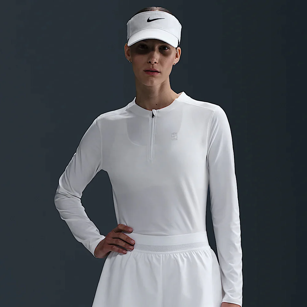 Nike Women's Advantage Mid-Layer Longsleeve - White - Image 2
