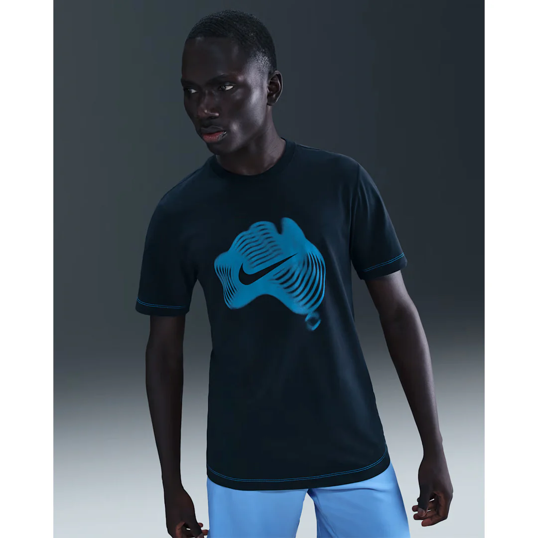 Nike Men's Court OZ Tee - Dark Obsidian/Photo Blue - Image 2