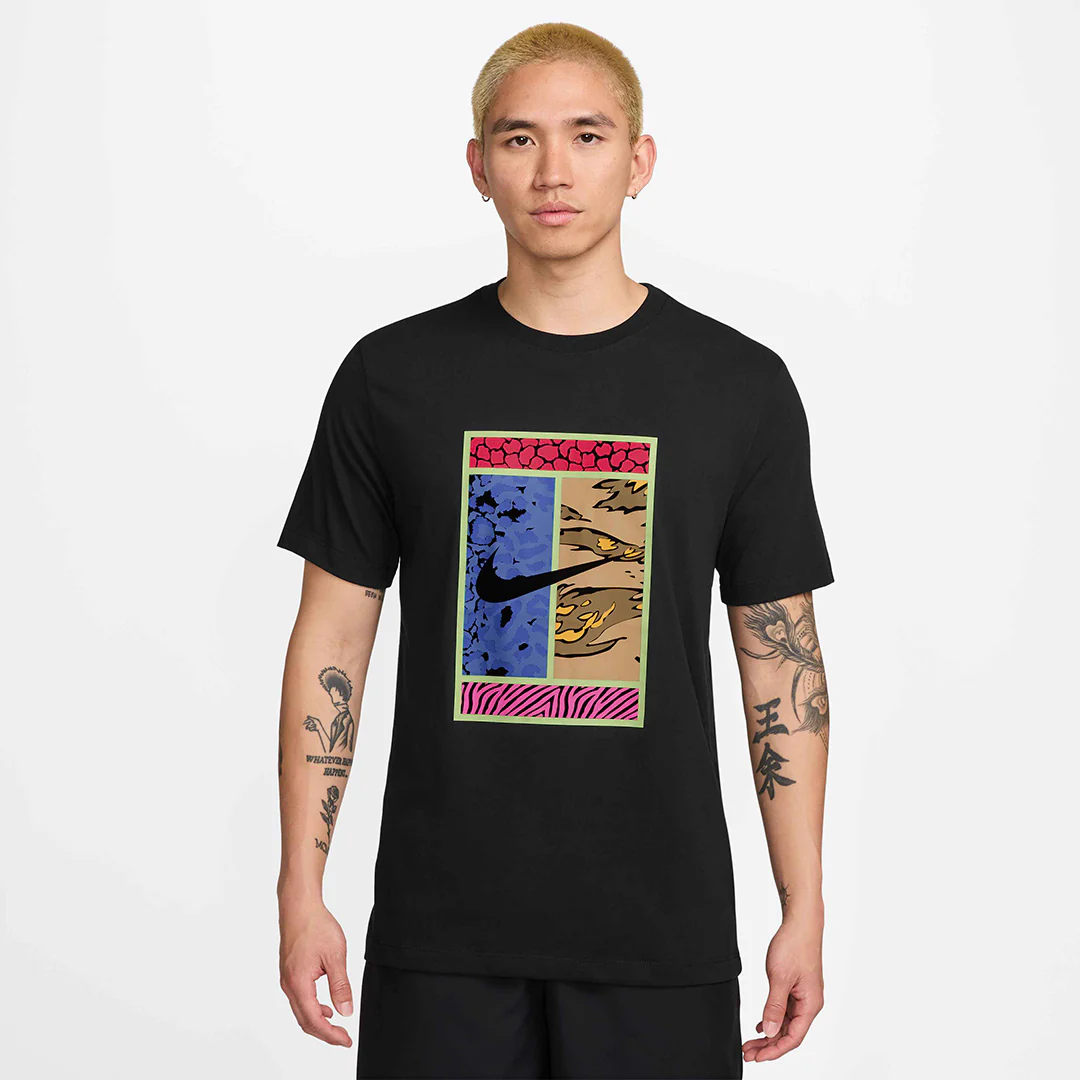 Nike Men's Court Tee - Black - Image 4