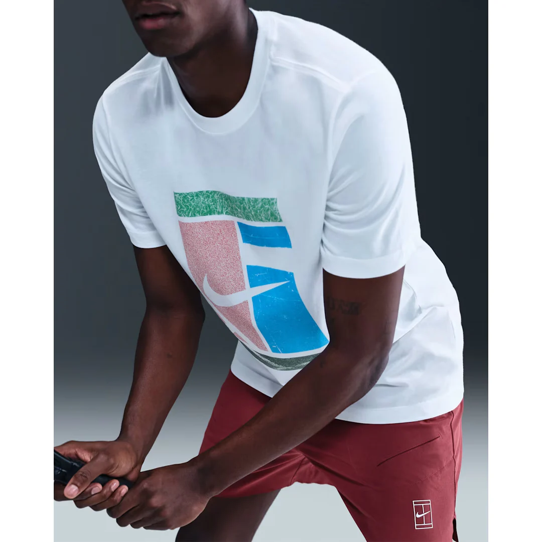 Nike Men's Court Tee - White - Image 2