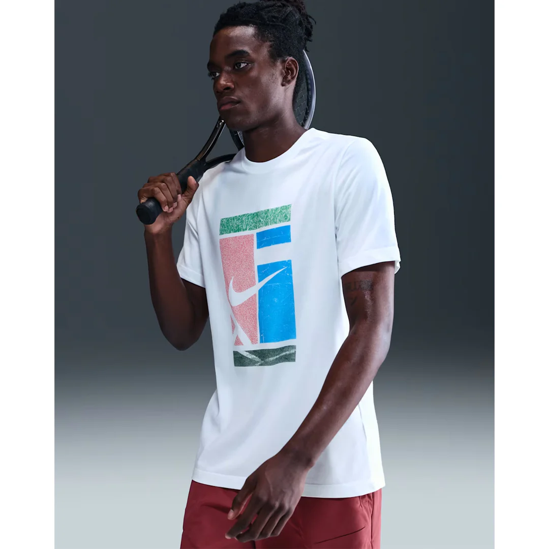 Nike Men's Court Tee - White - Image 3