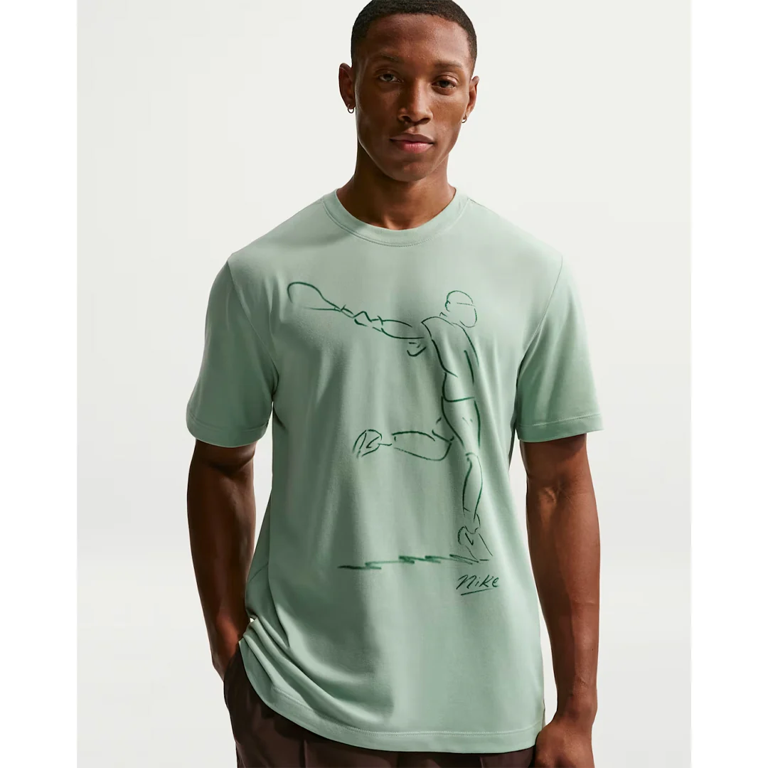 Nike Men's Court French Open Tee - Steam - Image 4