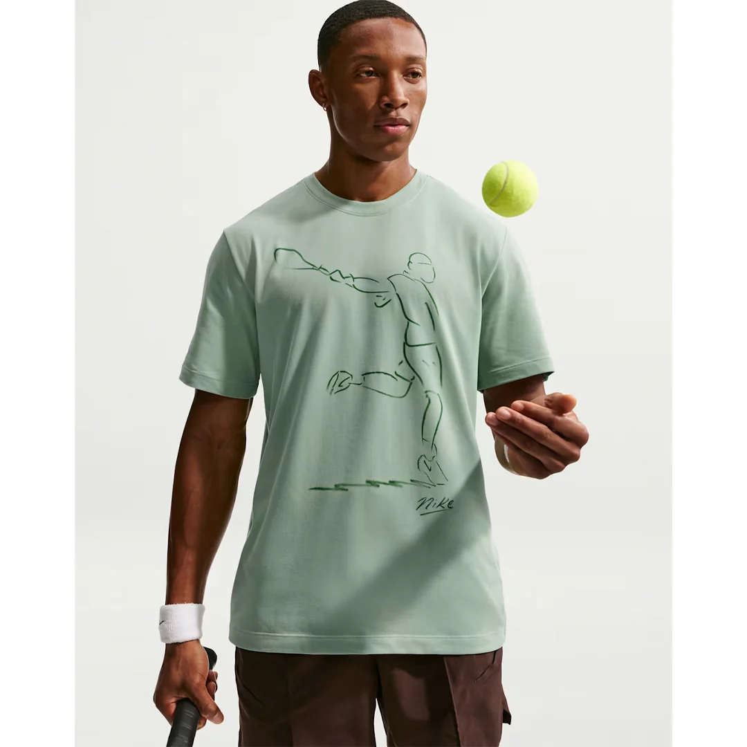 Nike Men's Court French Open Tee - Steam - Image 6