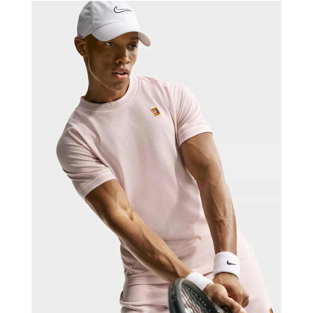 Nike Men's Heritage Court Short Sleeve - Slit Red - Image 4