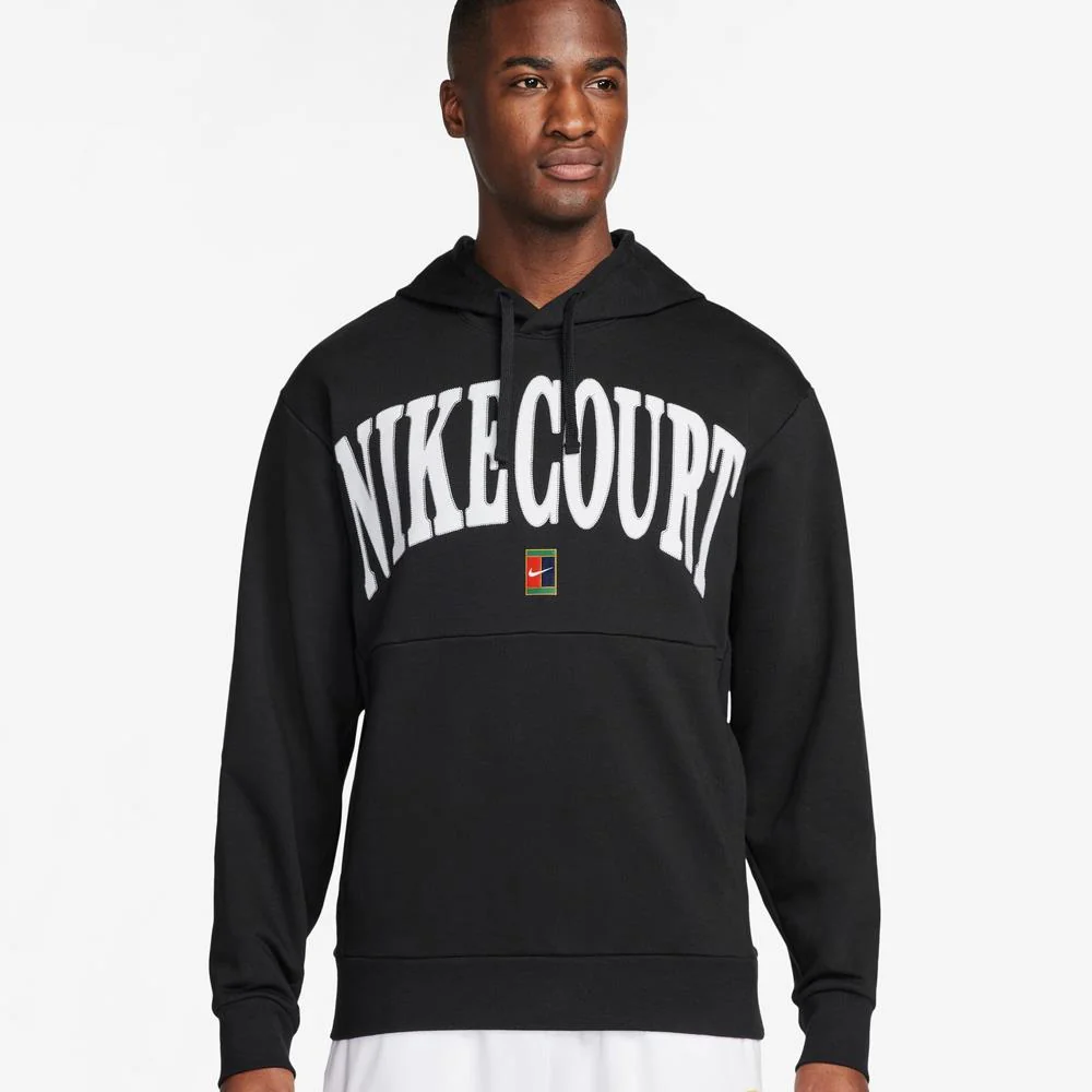 Nike Men's Heritage NikeCourt Hoodie - Black/White - Image 2