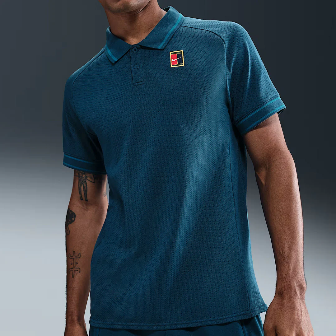 Nike Men's Heritage Polo - Blue Force/Green Abyss - Image 3