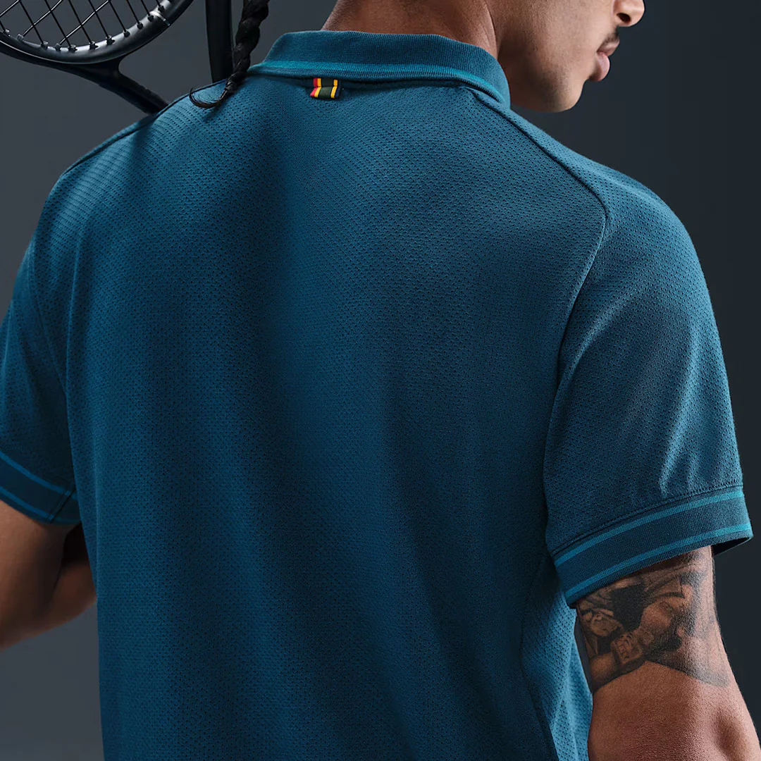 Nike Men's Heritage Polo - Blue Force/Green Abyss - Image 4