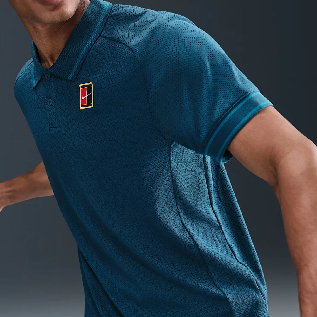 Nike Men's Heritage Polo - Blue Force/Green Abyss - Image 5