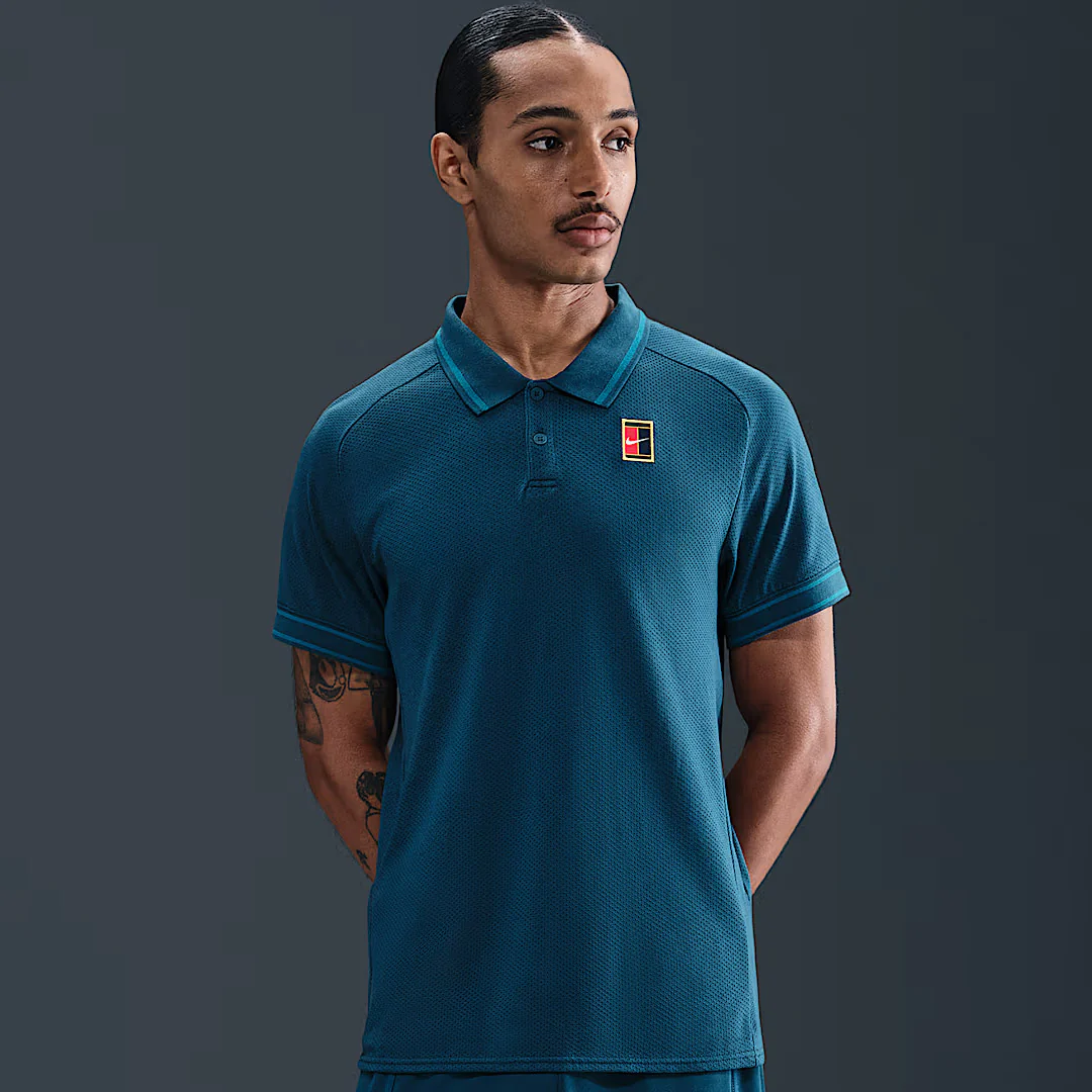 Nike Men's Heritage Polo - Blue Force/Green Abyss - Image 6