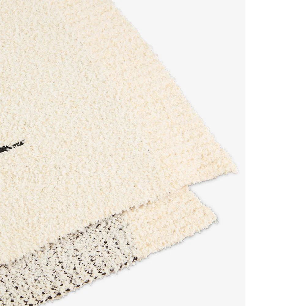 Nike Oversize Boucle Knit Blanket - Light Orewood/Black - Image 3