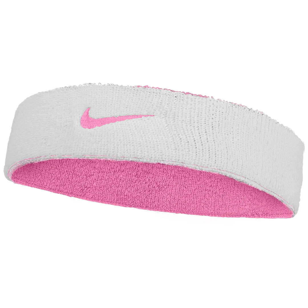 Nike Swoosh Classic Reversible Headband - Playful Pink/White - Image 2