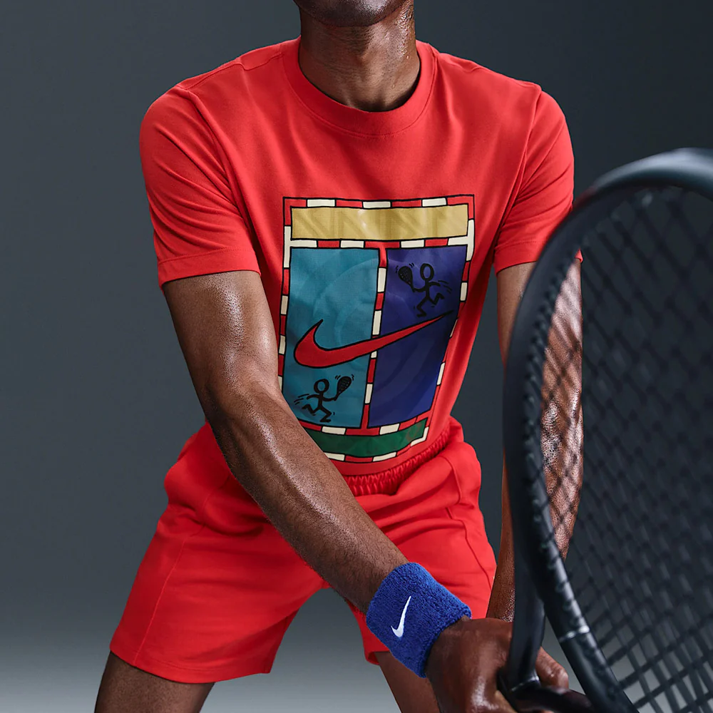 Nike Men's Court Dri-Fit Tee - Light Crimson - Image 6