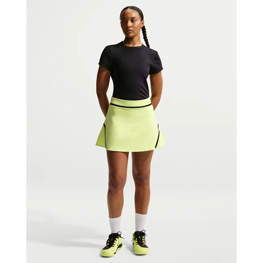 Nike Women's Advantage Novelty Skort - Light Lemon Twist/Black - Image 2