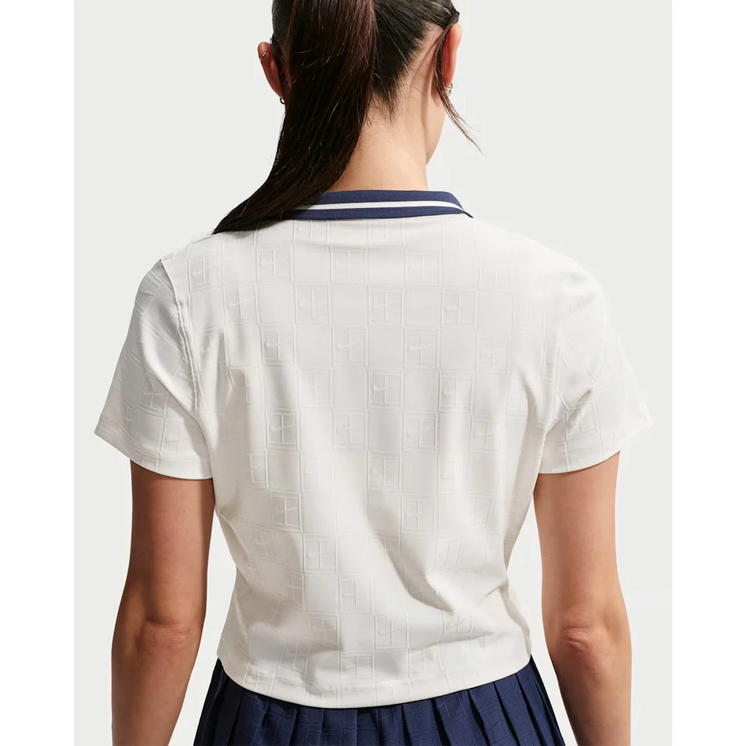 Nike Women's Court Crop Top - Sail/Midnight Navy - Image 3