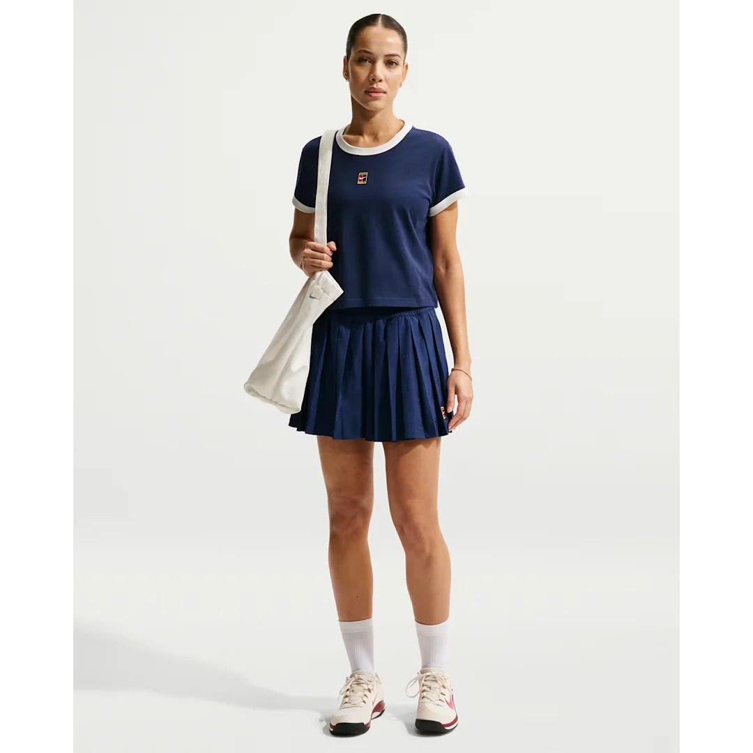Nike Women's Court High Waist Short - Midnight Navy - Image 2