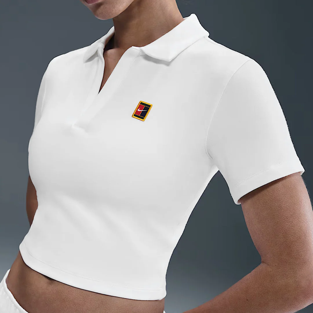 Nike Women's Heritage Cropped Polo - White - Image 6