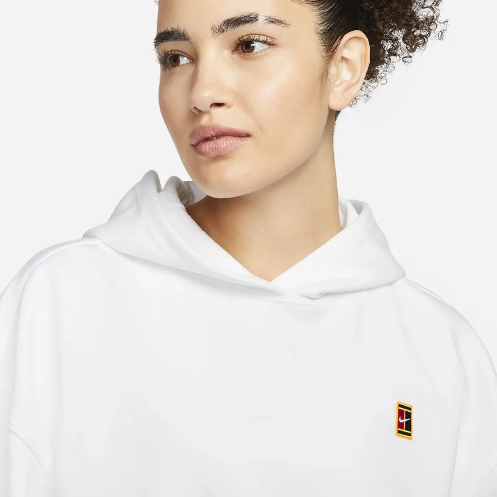 Nike Women's Heritage Fleece Hoodie - White - Image 4
