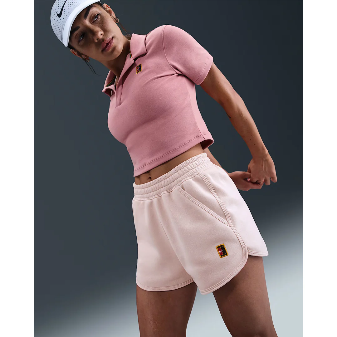 Nike Women's Heritage Fleece Short - Slit Red - Image 4
