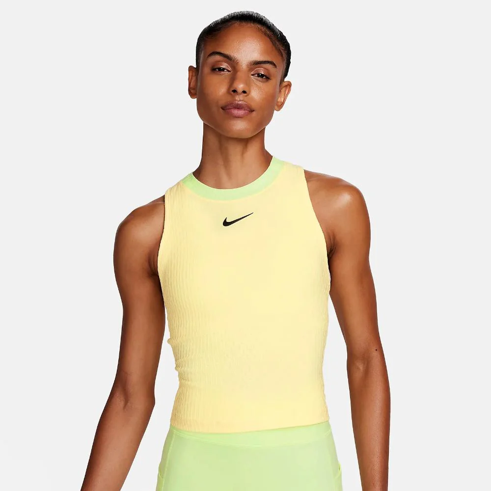 Nike Women's Slam Melbourne Tank - Soft Yellow - Image 2