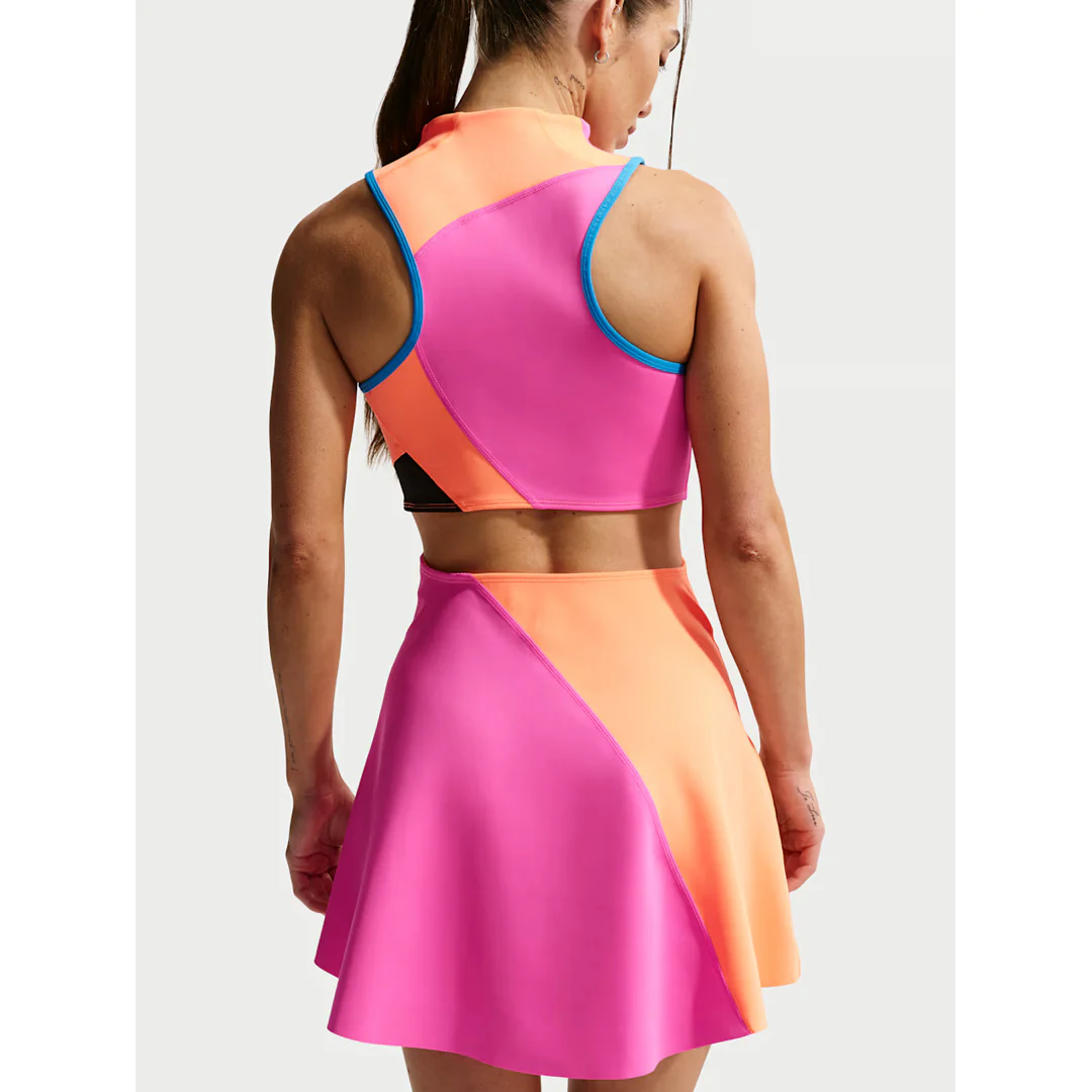 Nike Women's Slam OZ Dress - Laser Fuchsia/Atomic Orange - Image 3