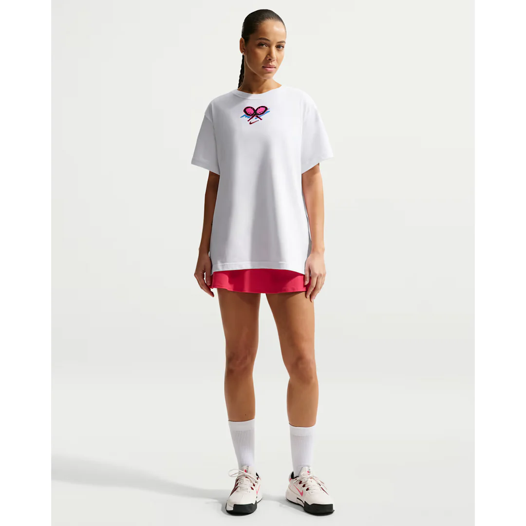 Nike Women's Slam Tee - White/Multi - Image 2